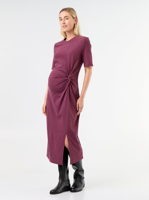 Vestido de grávida com torcido frontal - Kiabi Vestido de grávida com torcido frontal - Kiabi