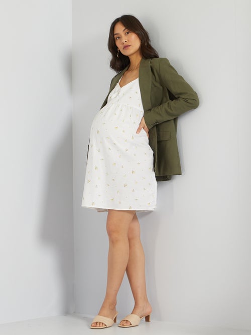 Vestido de grávida de linho - Kiabi