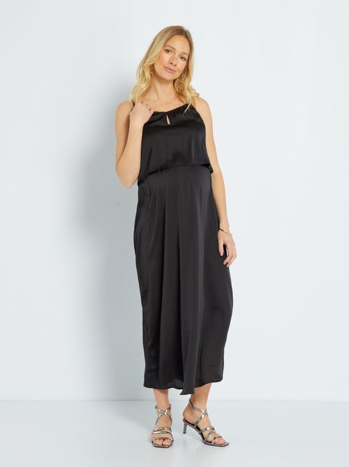 Vestido de grávida em cetim - Kiabi