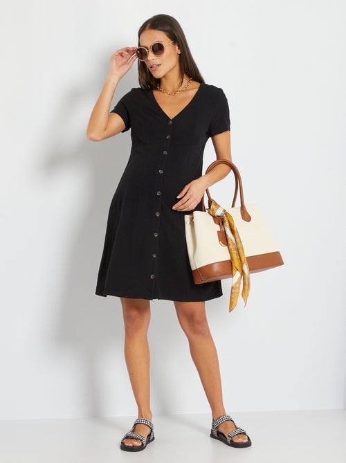Vestido de gravidez em linho - Kiabi