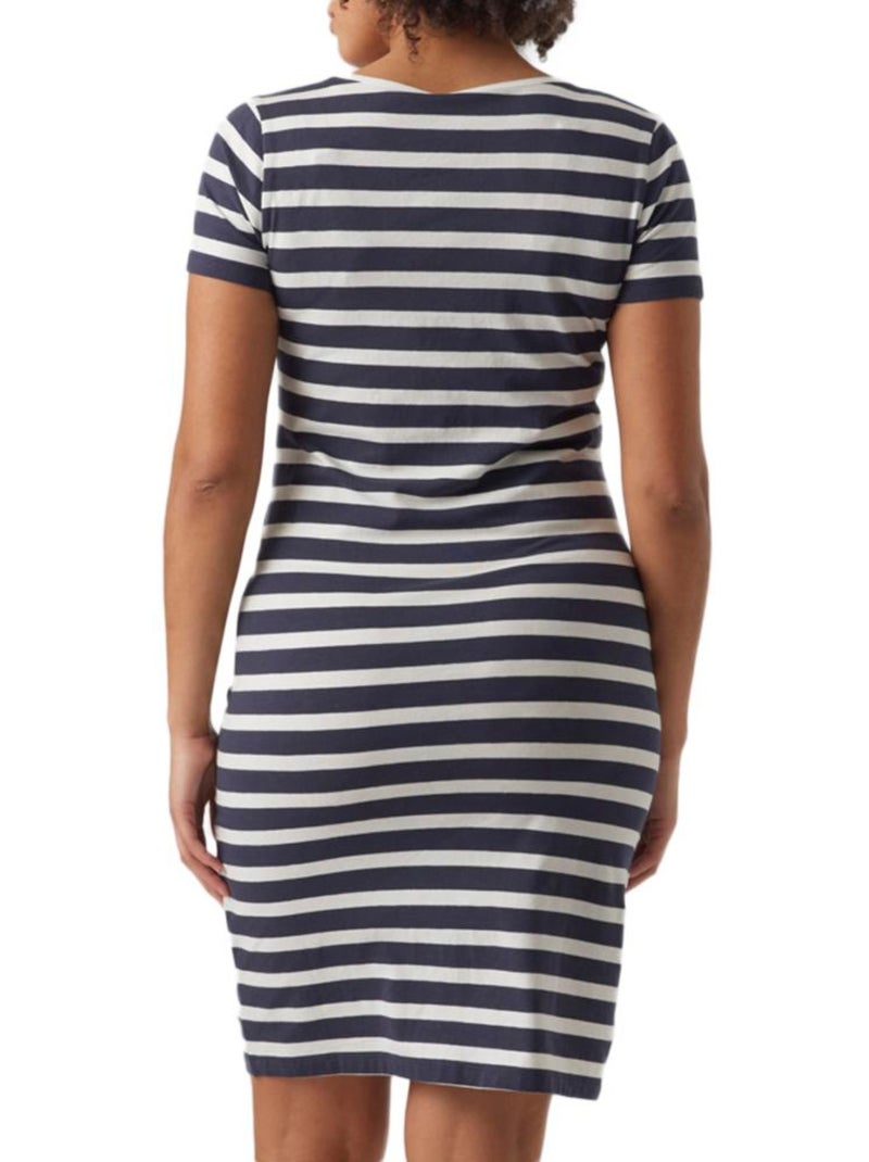 Vestido de Gravidez Mamalicious 20017376 Azul Marinho/Branco para Mulher Branco - Kiabi