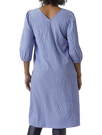 Vestido de Gravidez Vero Moda Branco/Azul Comprimento Midi