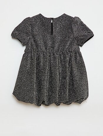 Vestido de lantejoulas com forma de balão