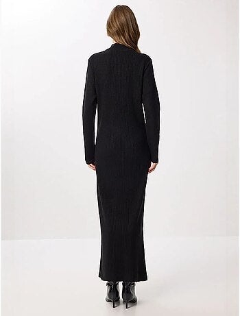 Vestido de malha bodycon texturizado com racha istanbul