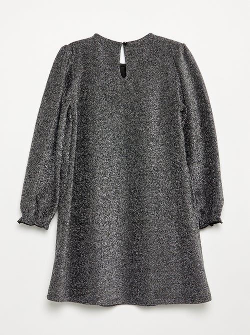 Vestido de malha brilhante com laços fantasia - Kiabi