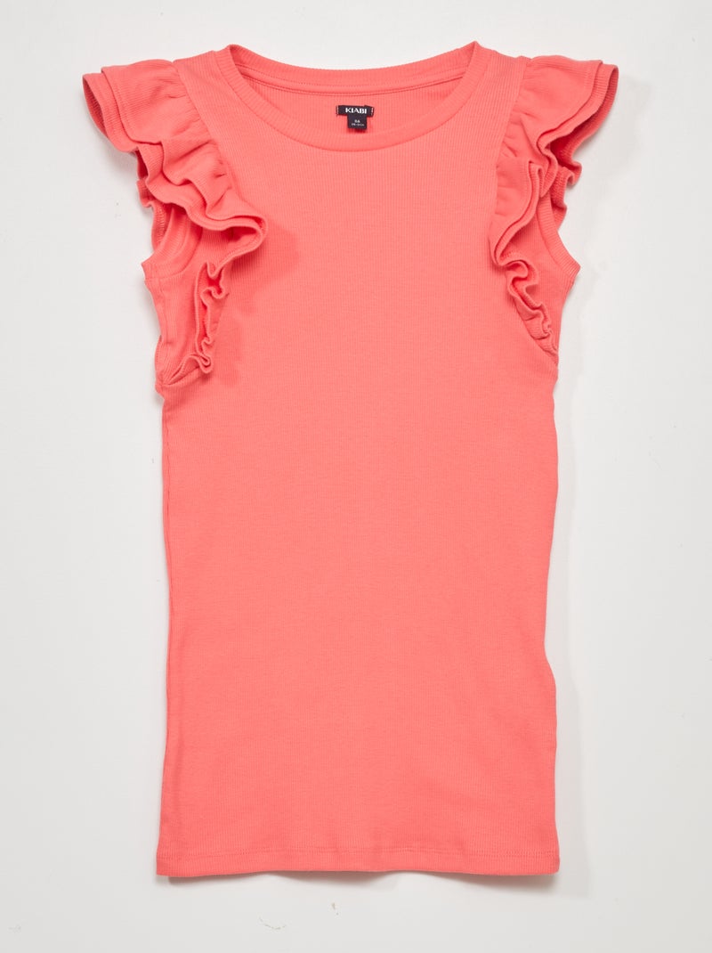 Vestido de malha canelada ROSA - Kiabi