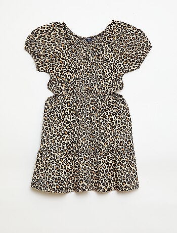 Vestido de malha com detalhes vazados nas laterais