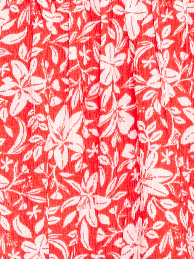 Vestido de malha com detalhes vazados nas laterais Vermelho - Kiabi