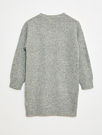 Vestido de tricô com estrelas em lantejoulas