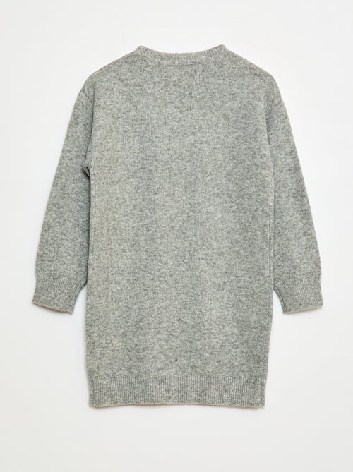 Vestido de malha com estrelas em lantejoulas - Kiabi