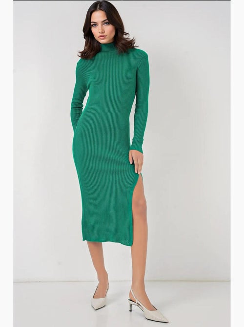 Vestido de malha com racha bdart - Kiabi