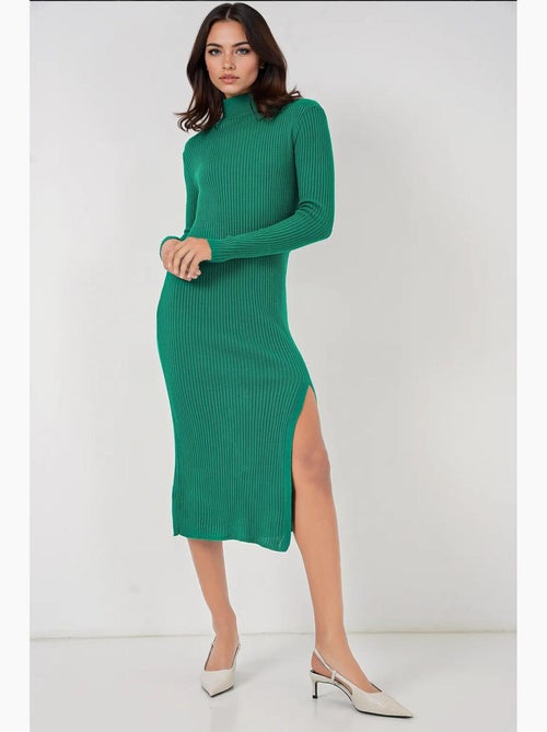 Vestido de malha com racha bdart - Kiabi
