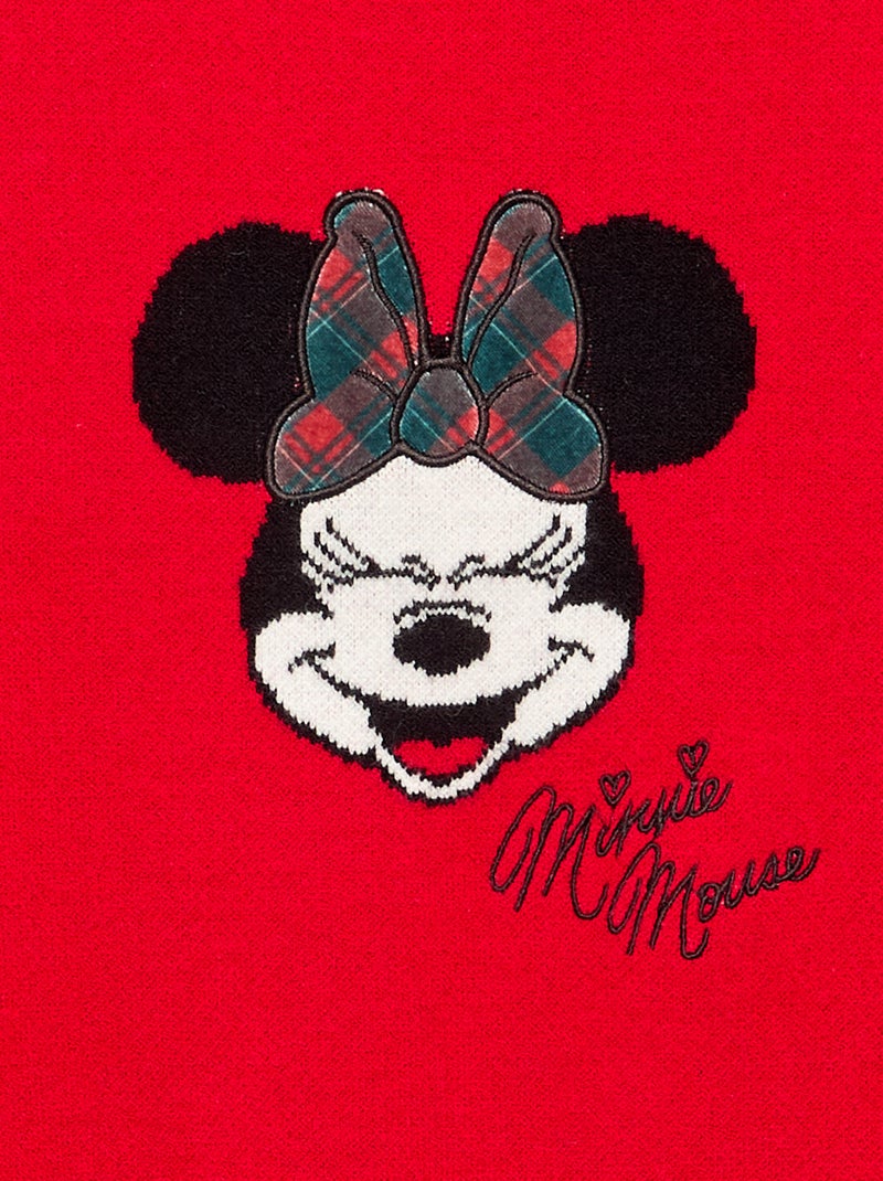 Vestido de malha de Natal \'Disney\' \'Minnie\' \'Natal\' Vermelho - Kiabi
