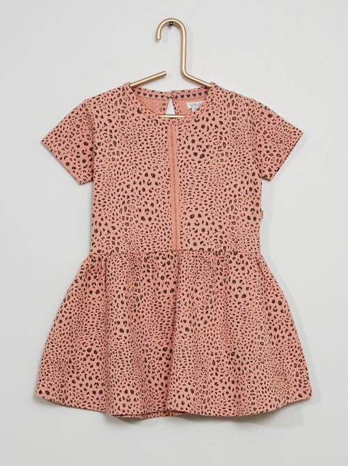 Vestido de malha em relevo 'leopardo' - Kiabi