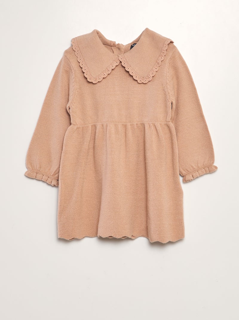 Vestido de malha fina + collants - 2 peças ROSA - Kiabi