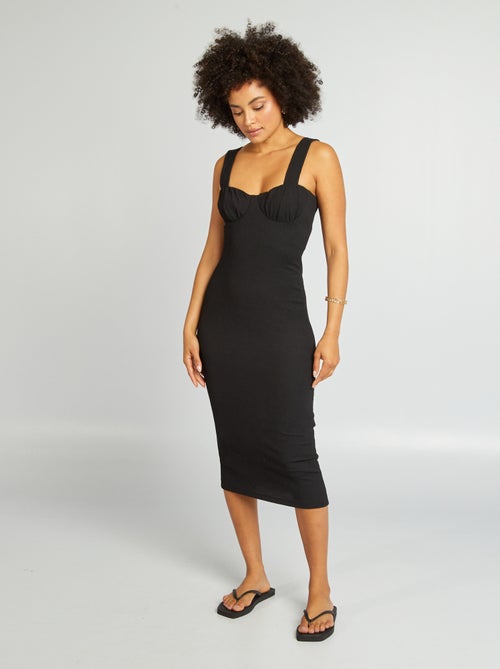 Vestido de malha gofrada - Kiabi