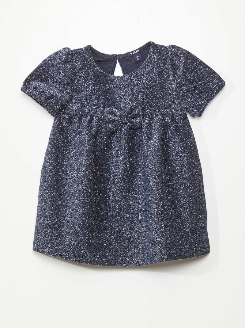 Vestido de malha matizada AZUL - Kiabi