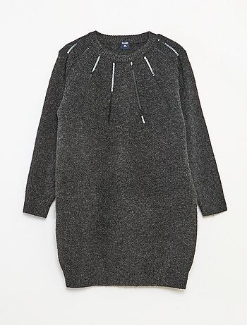 Vestido de malha midi com lantejoulas