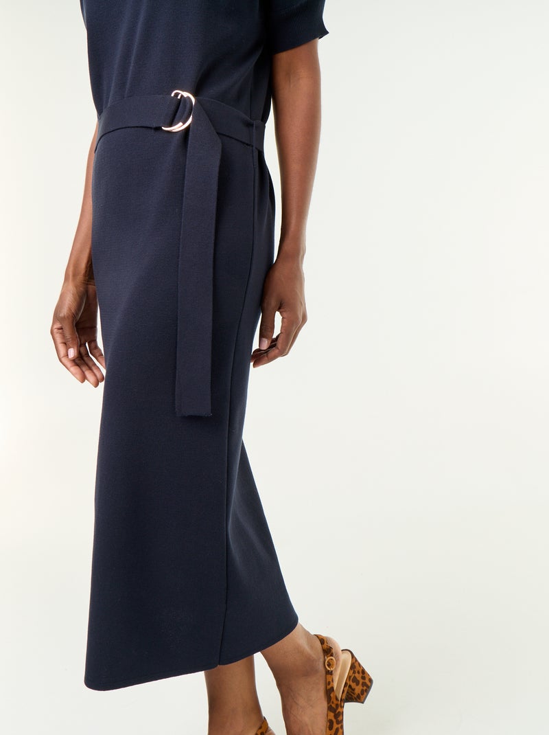 Vestido de malha pesada Azul - Kiabi