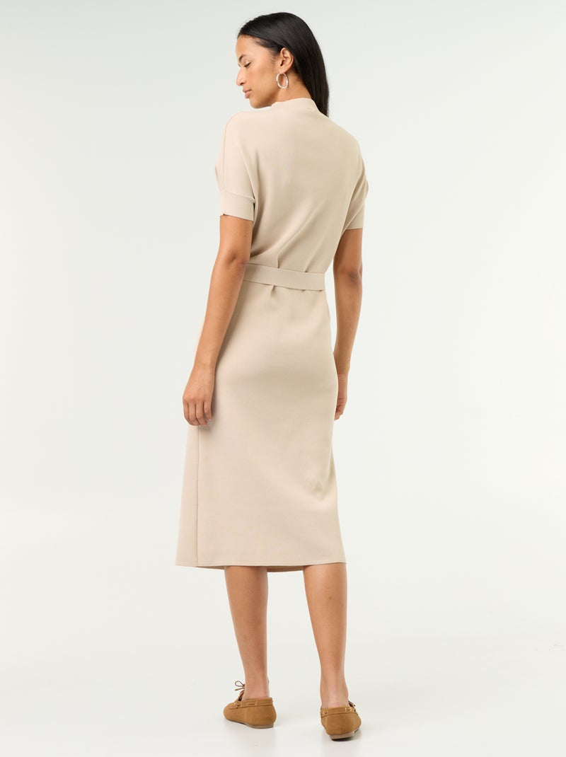 Vestido de malha pesada Cinza - Kiabi