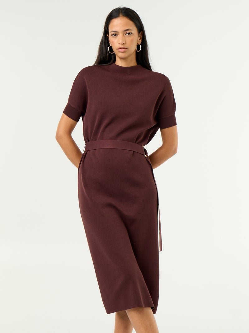 Vestido de malha pesada Violeta - Kiabi