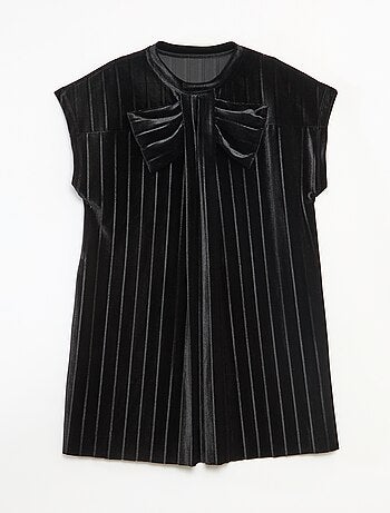 Vestido de malha velvet com laço grande