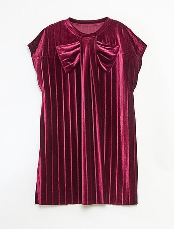 Vestido de malha velvet com laço grande