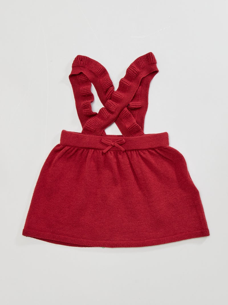 Vestido de malha Vermelho Vinho - Kiabi
