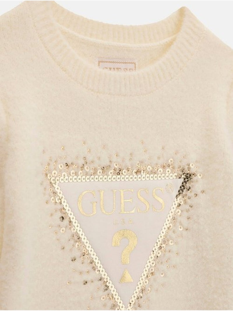 Vestido de manga comprida - guess kids Bege - Kiabi