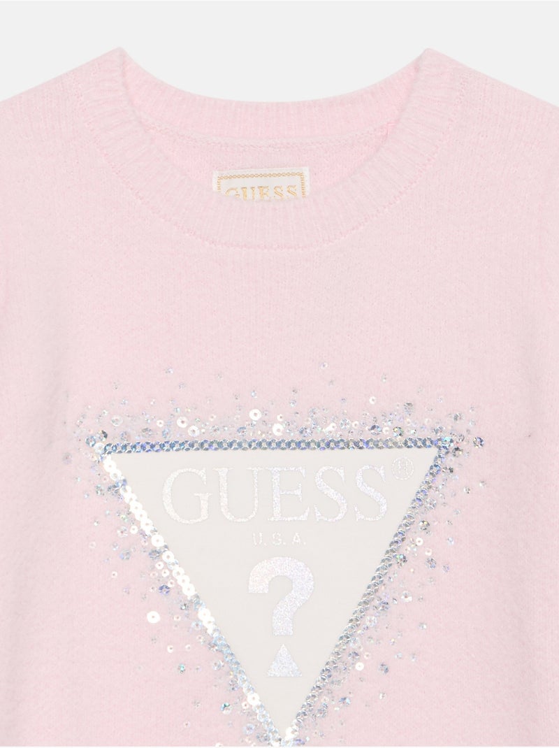 Vestido de manga comprida - guess kids Rosa-claro - Kiabi