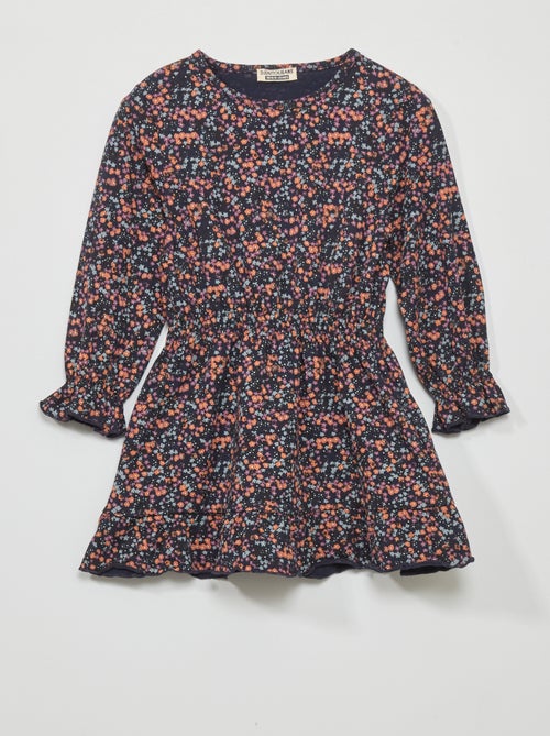 Vestido de manga comprida florido - Kiabi