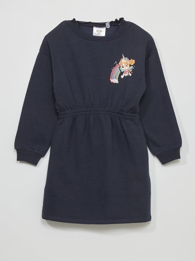 Vestido de manga comprida 'Patrulha Pata' Azul Marinho - Kiabi