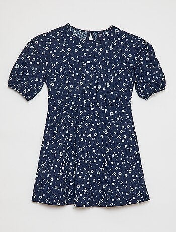 Vestido de manga curta com estampado