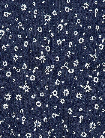 Vestido de manga curta com estampado