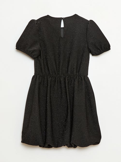 Vestido de manga curta com lantejoulas por todo o lado - Kiabi