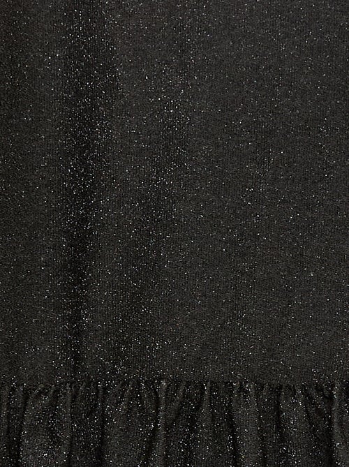 Vestido de manga curta com lantejoulas por todo o lado - Kiabi