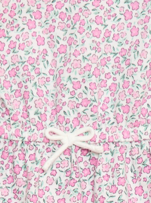 Vestido de manga curta em jersey de algodão - Kiabi