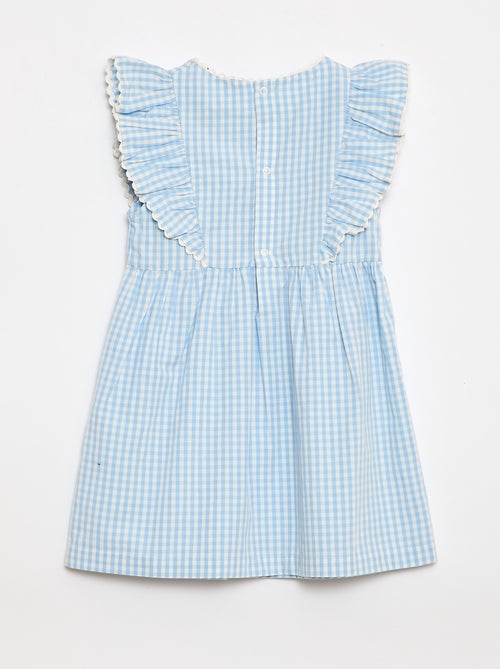 Vestido de mangas curtas com folhos - Kiabi