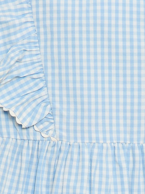 Vestido de mangas curtas com folhos - Kiabi