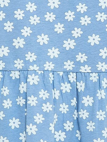 Vestido de mangas curtas com padrão
