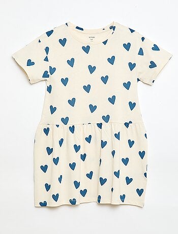 Vestido de mangas curtas com padrão