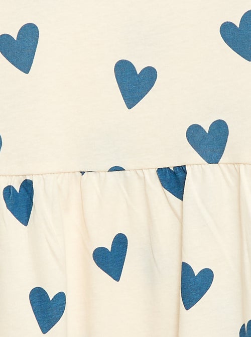 Vestido de mangas curtas com padrão - Kiabi