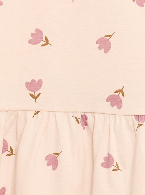 Vestido de mangas curtas com padrão - Kiabi