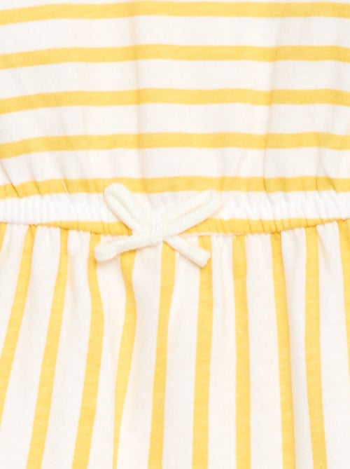 Vestido de mangas curtas em jersey de algodão - Kiabi