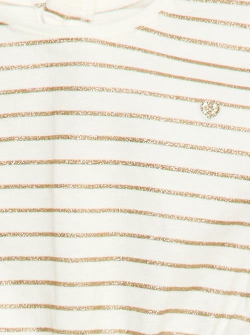 Vestido de mangas curtas em jersey de algodão - Kiabi
