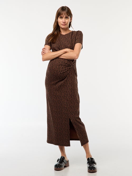 Vestido de maternidade comprido justo - Kiabi