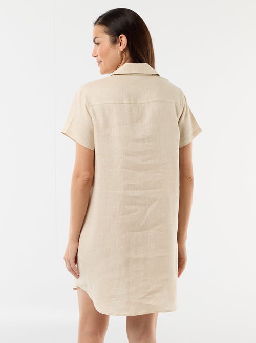 Vestido de maternidade de linho - Kiabi