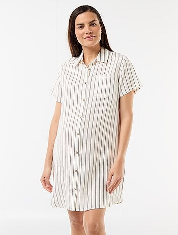 Vestido de maternidade de linho