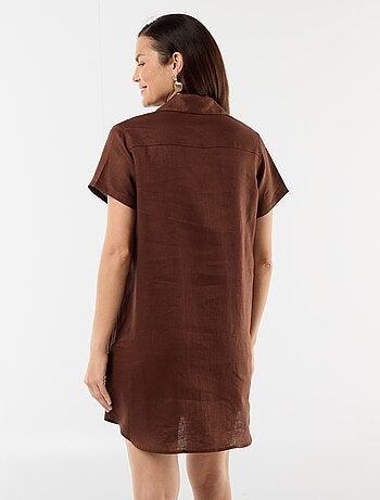 Vestido de maternidade de linho