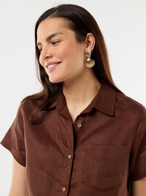 Vestido de maternidade de linho - Kiabi